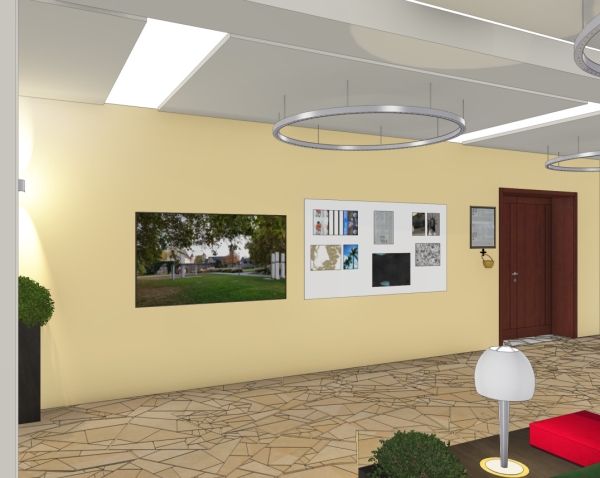 Eine 3D-Simulation zeigt, wie es später einmal aussehen könnte im modernisierten Eingangsbereich.